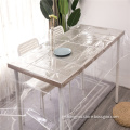 hot sale clear PVC tablecloth with sewing edge